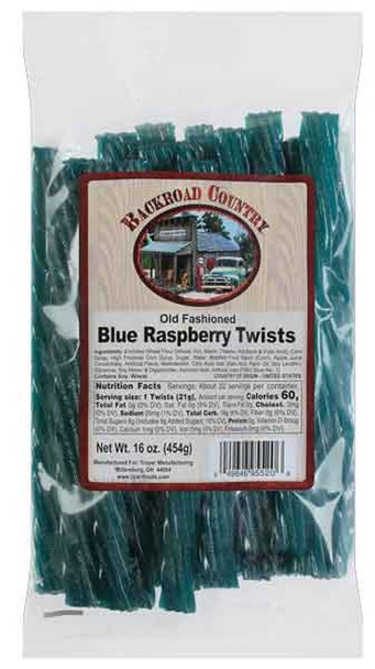BACKROAD COUNTRY OLD FASHIONED BLUE RASPBERRY TWISTS 16oz