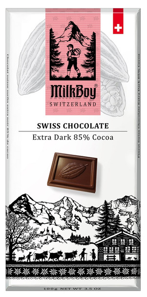 MILKBOY 85% SWISS DARK CHOCOLATE 100g