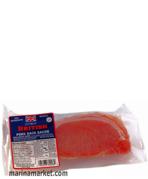 LETS BUY BRITISH PORK BACK BACON 8oz