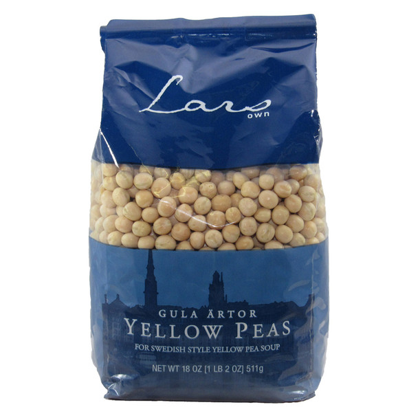 LARS OWN YELLOW PEAS WHOLE 18oz