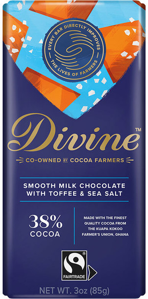 DIVINE MILK CHOCOLATE TOFFEE & SEA SALT 85g