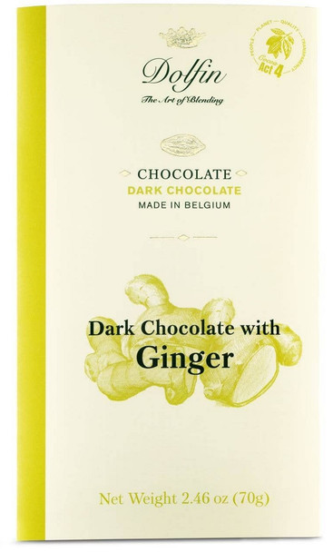 DOLFIN DARK CHOCOLATE WITH GINGER 70g