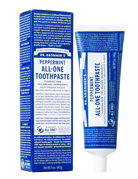 DR BRONNER'S PEPPERMINT ALL-ONE TOOTHPASTE