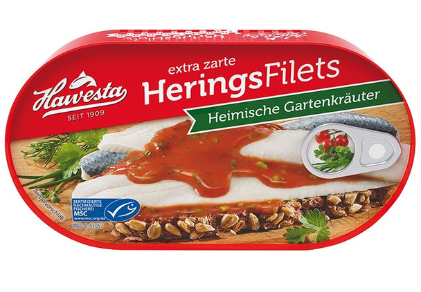 HAWESTA HERRING FILLETS IN TOMATO CREME GARTENKRAUTER 200g