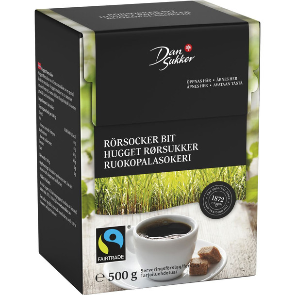 DAN SUKKER RAW SUGAR CUBES 500g