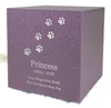 PERSONALIZED DL Custom Engraved Paw Prints Cremation Urn Vault by Amaranthine Urns, made in the USA