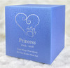 PERSONALIZED DL Custom Engraved Heart with Paw Cremation Urn Vault by Amaranthine Urns, made in the USA