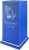 PERSONALIZED SE Custom Engraved Praying Hands Cremation Urn Vault by Amaranthine Urns, made in the USA