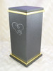 PERSONALIZED RG Custom Engraved Heart with Paw Cremation Urn Vault by Amaranthine Urns, made in the USA