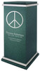 PERSONALIZED RG Custom Engraved Peace Sign Cremation Urn Vault by Amaranthine Urns, made in the USA