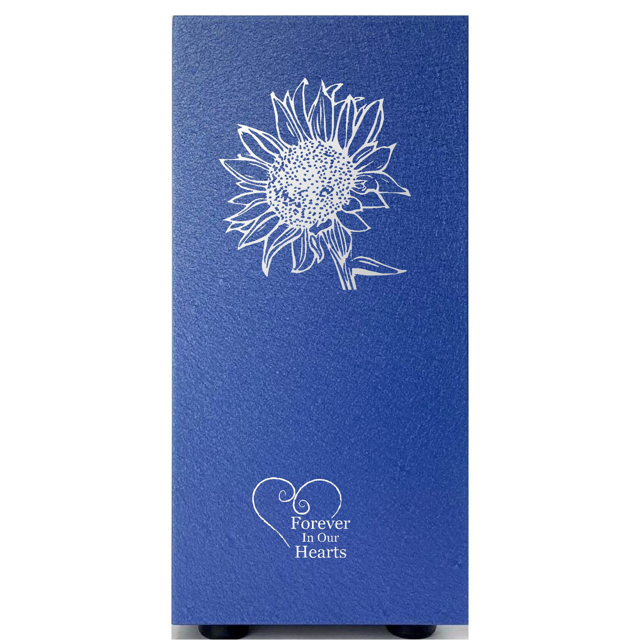 PERSONALIZED DL Custom Engraved Sunflower Cremation Urn Vault by Amaranthine Urns, made in the USA