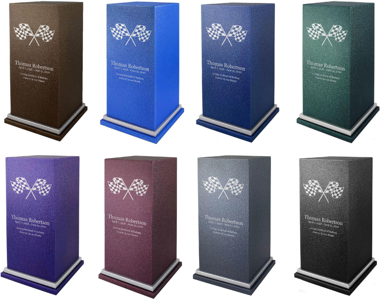 PERSONALIZED SE Custom Engraved Racing Cremation Urn Vault by Amaranthine Urns, made in the USA