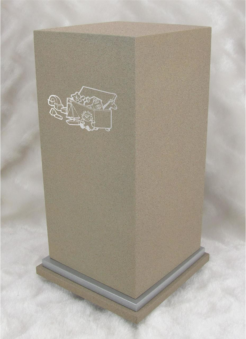 PERSONALIZED SE Custom Engraved Toy Box Cremation Urn Vault by Amaranthine Urns, made in the USA