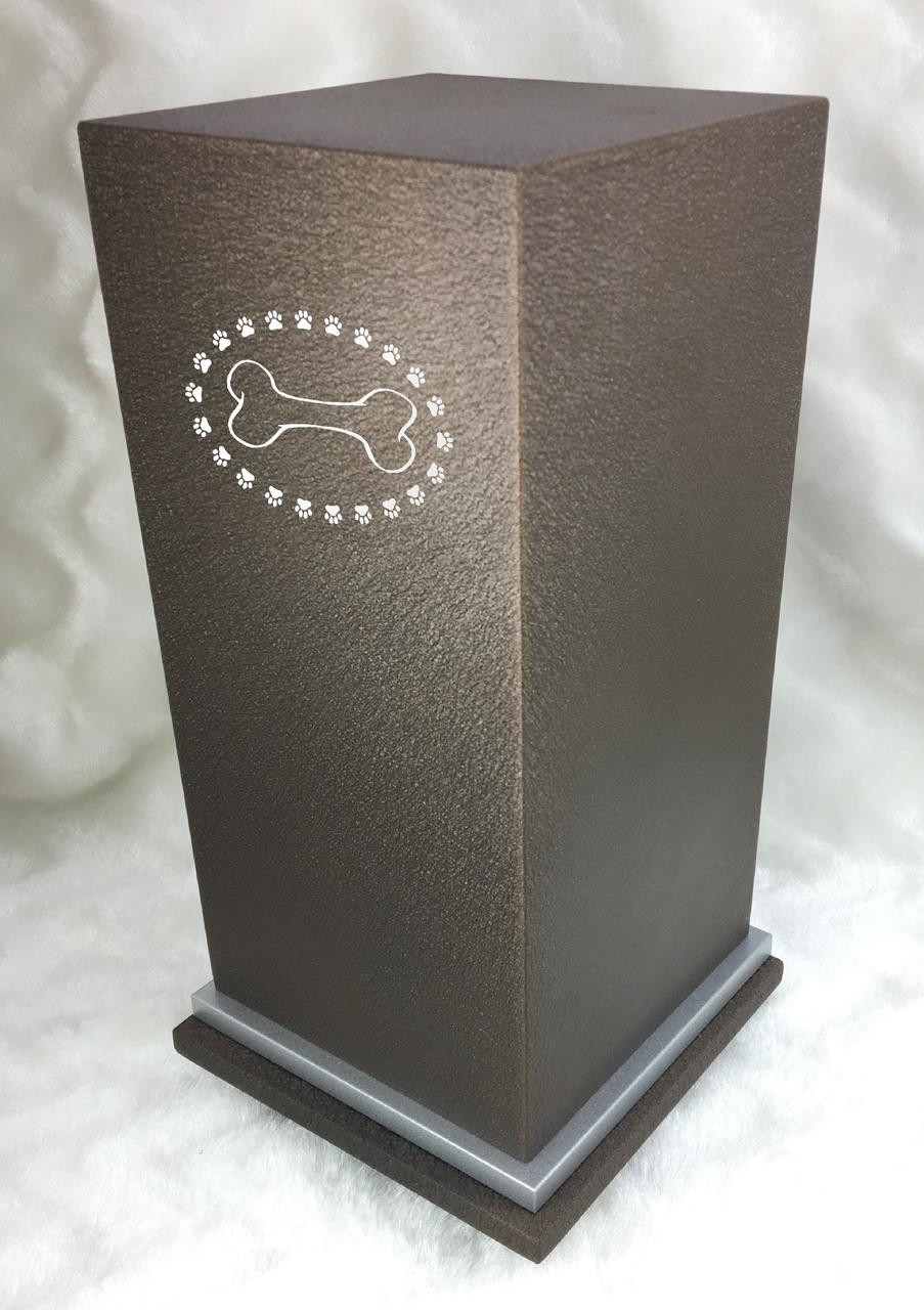 PERSONALIZED SE Custom Engraved Dog Bone Cremation Urn Vault by Amaranthine Urns, made in the USA