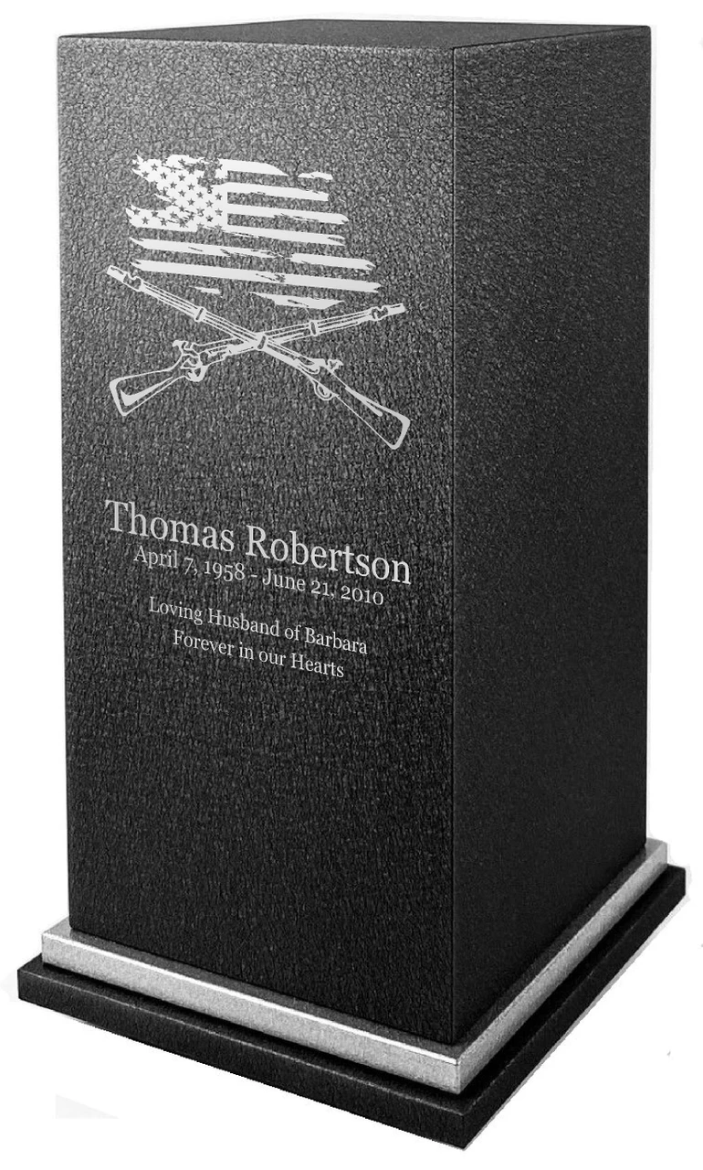PERSONALIZED SE Custom Engraved Infantry Cremation Urn Vault by Amaranthine Urns, made in the USA