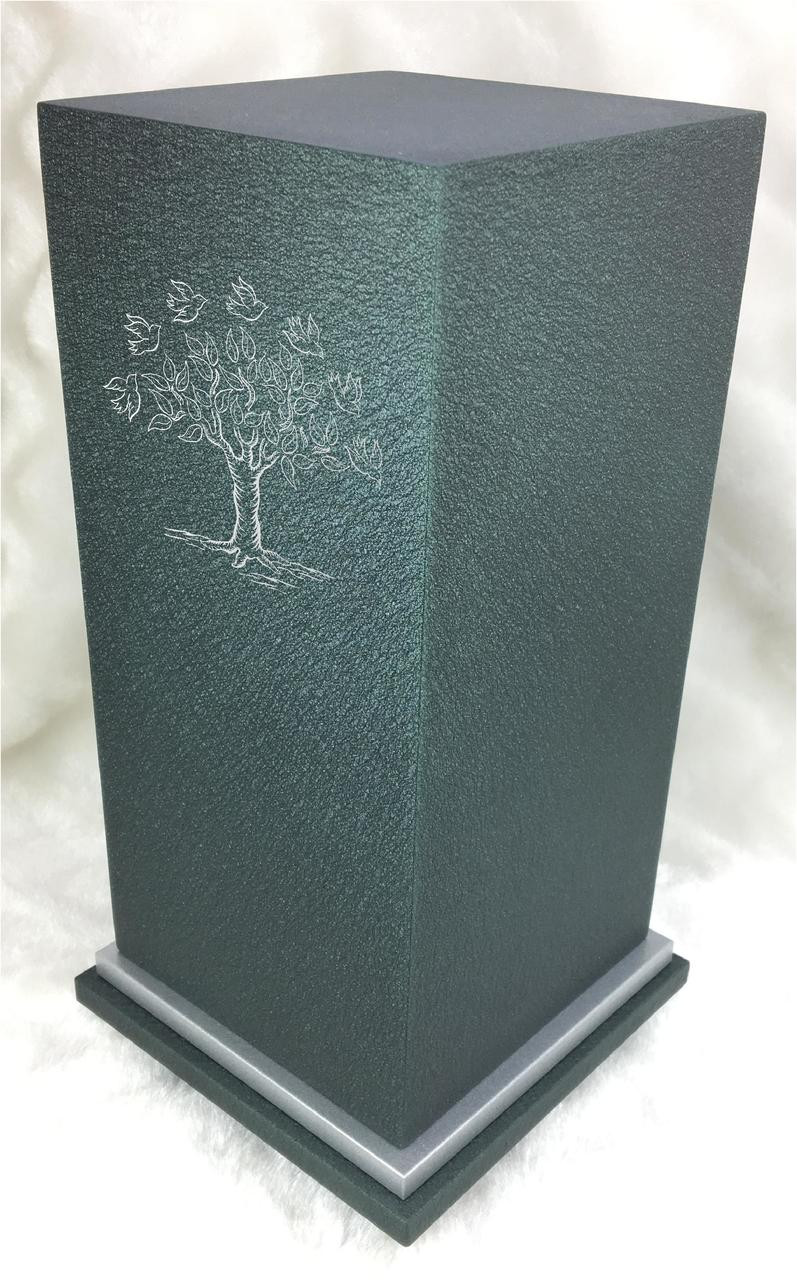 PERSONALIZED SE Custom Engraved Tree with Birds Cremation Urn Vault by Amaranthine Urns, made in the USA