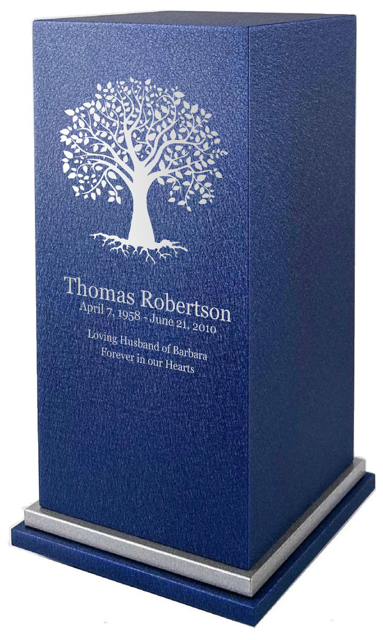 PERSONALIZED SE Custom Engraved Tree of Life Cremation Urn Vault by Amaranthine Urns, made in the USA