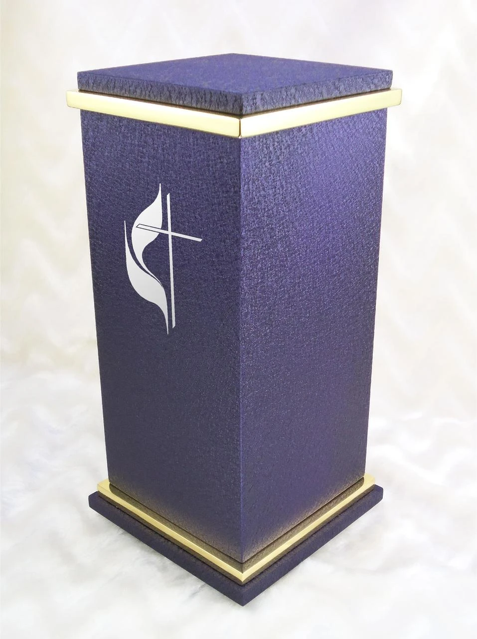 PERSONALIZED RG Custom Engraved Methodist Cross Cremation Urn Vault by Amaranthine Urns, made in the USA