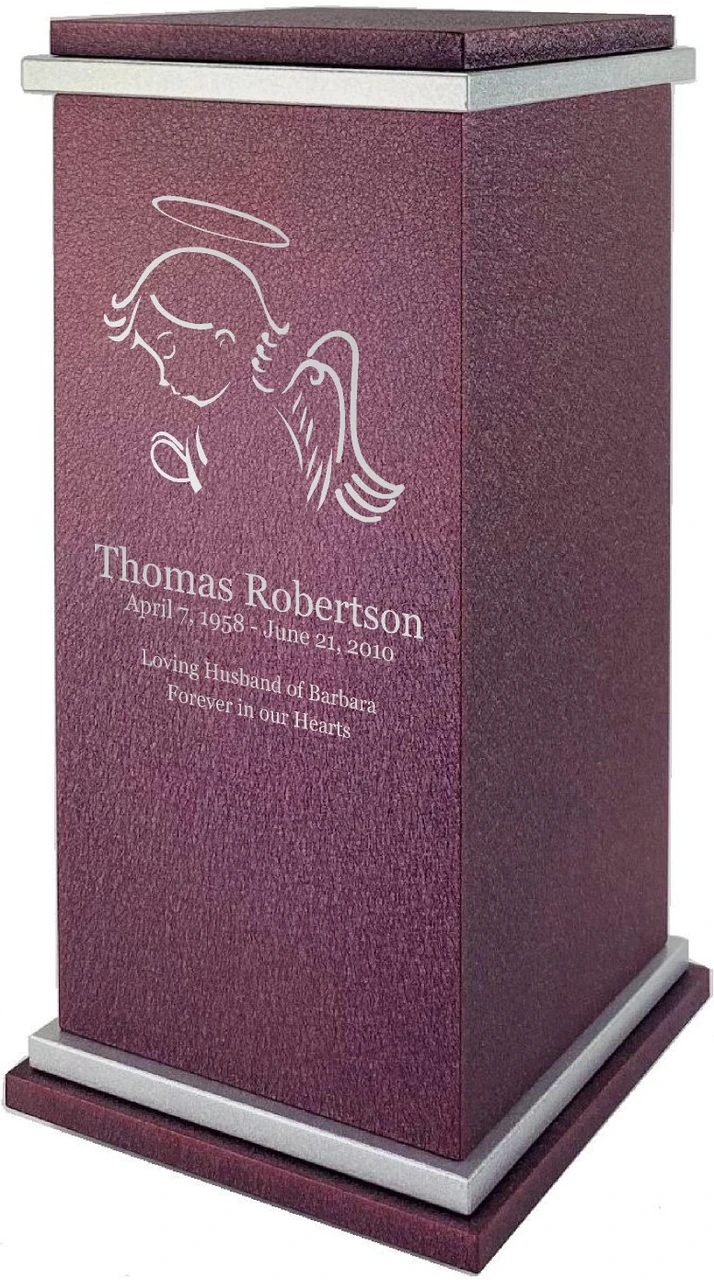 PERSONALIZED RG Custom Engraved Child Angel Cremation Urn Vault by Amaranthine Urns, made in the USA