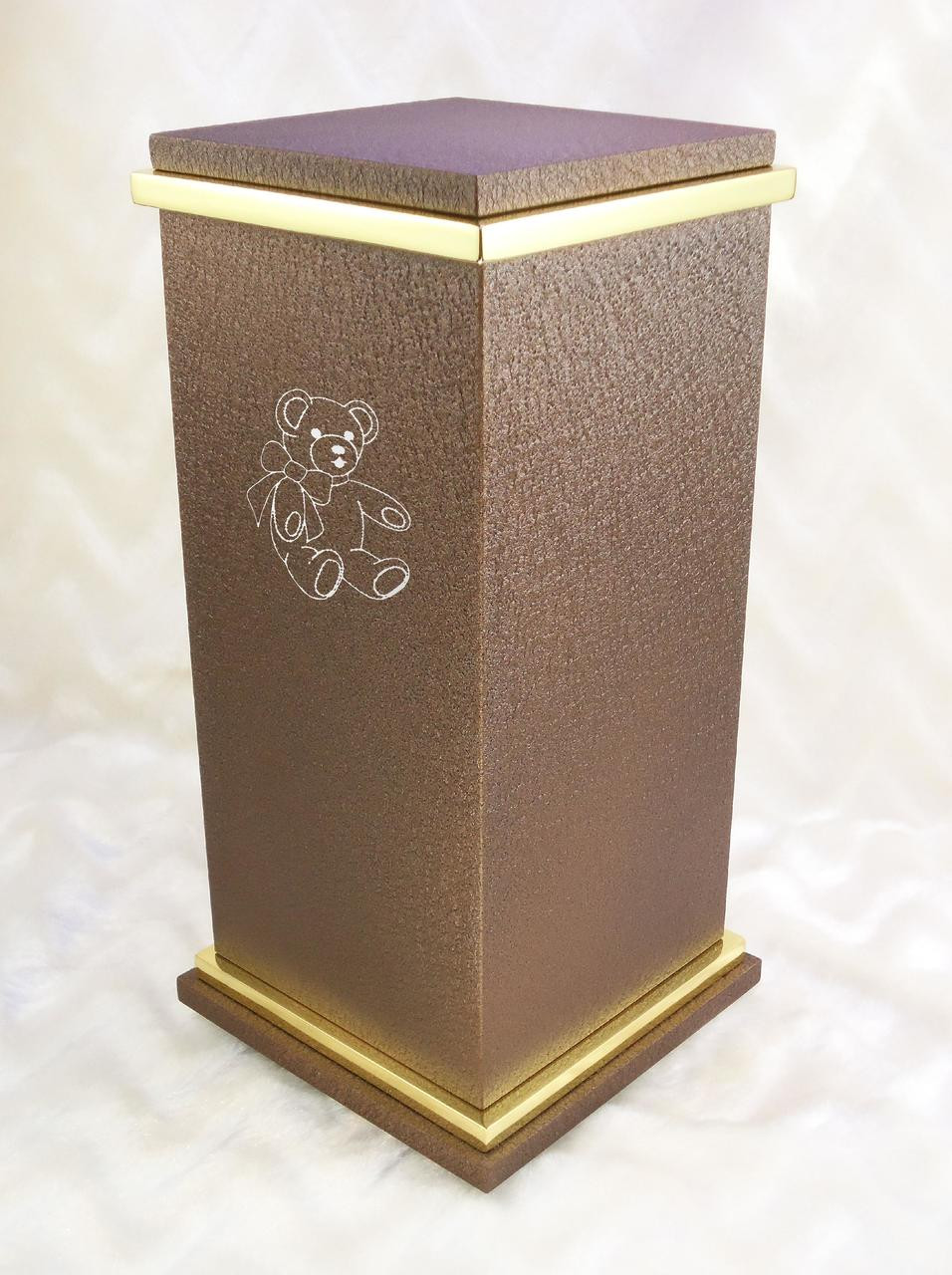 PERSONALIZED RG Custom Engraved Teddy Bear Cremation Urn Vault by Amaranthine Urns, made in the USA