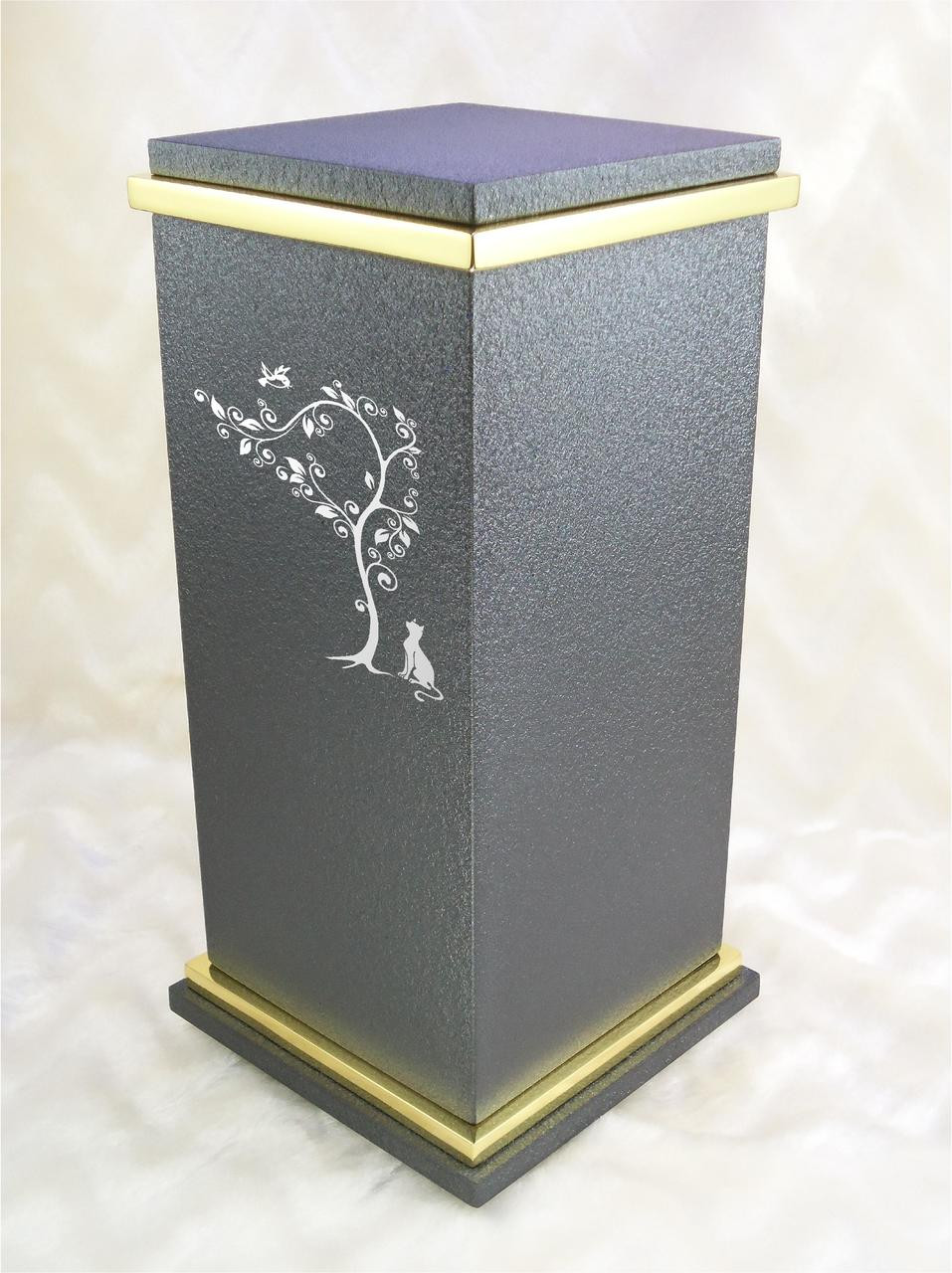 PERSONALIZED RG Custom Engraved Cat and Bird Cremation Urn Vault by Amaranthine Urns, made in the USA