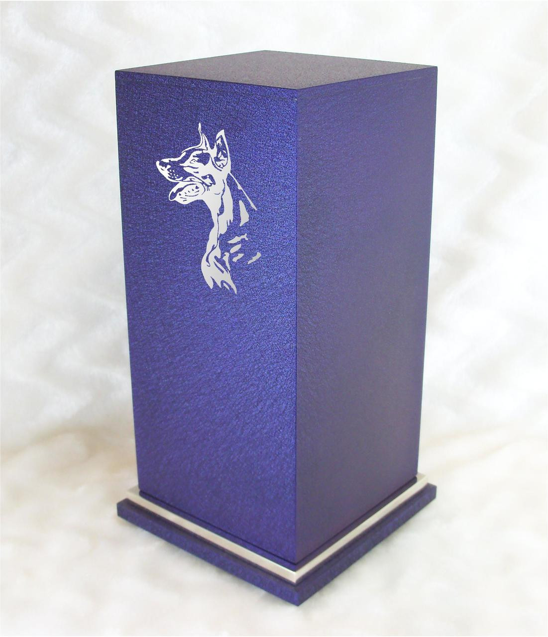 PERSONALIZED SE Custom Engraved Doberman Cremation Urn Vault by Amaranthine Urns, made in the USA