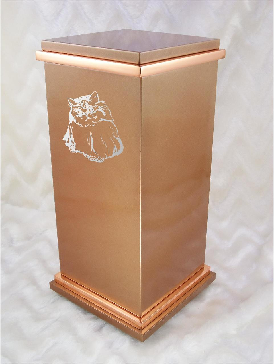 PERSONALIZED RG Custom Engraved Persian Cat Cremation Urn Vault by Amaranthine Urns, made in the USA