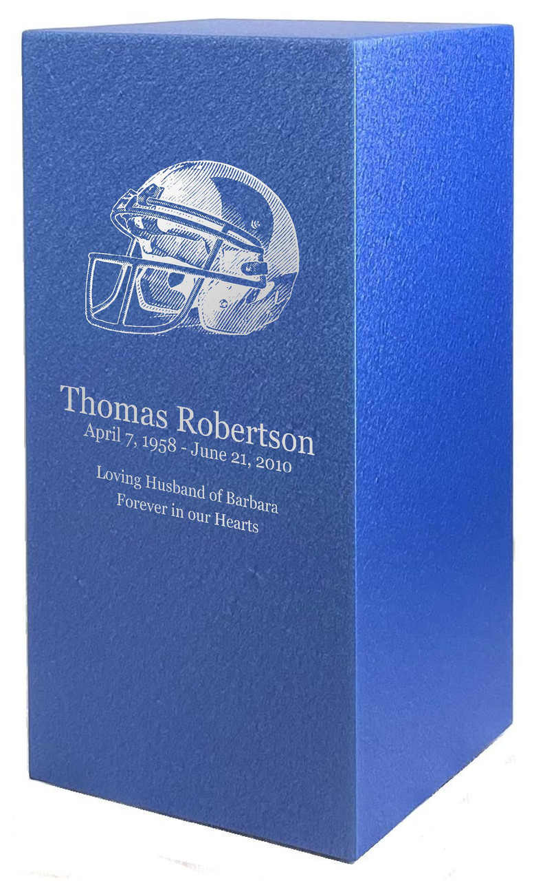 PERSONALIZED DL Custom Engraved Football Helmet Cremation Urn Vault by Amaranthine Urns, made in the USA
