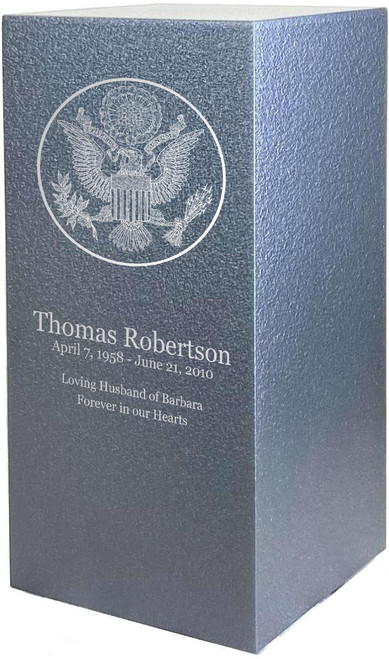 PERSONALIZED DL Custom Engraved The Great Seal (Eagle) Cremation Urn Vault by Amaranthine Urns, made in the USA