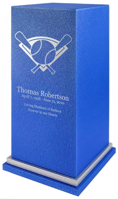 PERSONALIZED SE Custom Engraved Baseball Cremation Urn Vault by Amaranthine Urns, made in the USA