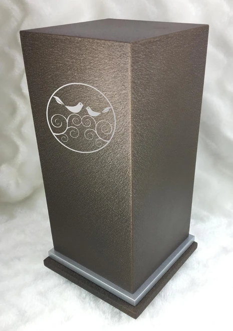 PERSONALIZED SE Custom Engraved Birds Cremation Urn Vault by Amaranthine Urns, made in the USA