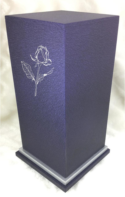PERSONALIZED SE Custom Engraved Single Rose Cremation Urn Vault by Amaranthine Urns, made in the USA