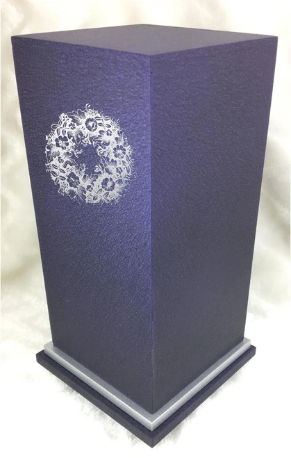 PERSONALIZED SE Custom Engraved Wreath Cremation Urn Vault by Amaranthine Urns, made in the USA
