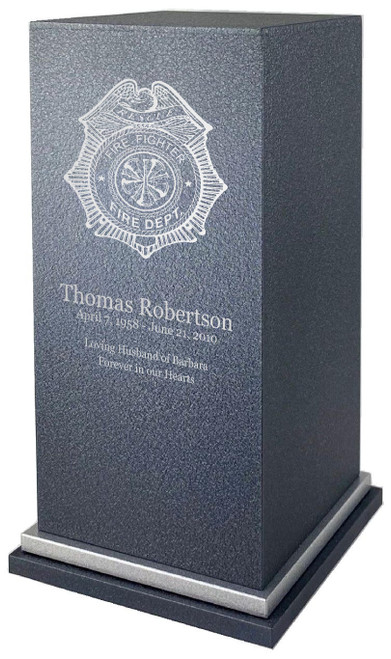 PERSONALIZED SE Custom Engraved Fire Department Cremation Urn Vault by Amaranthine Urns, made in the USA