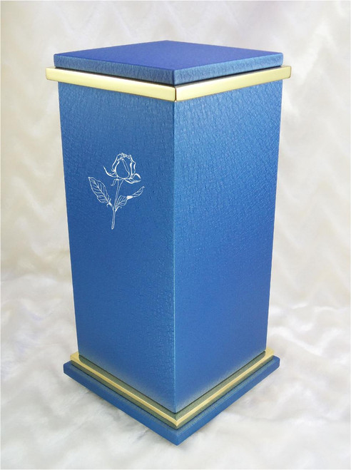 PERSONALIZED RG Custom Engraved Single Rose Cremation Urn Vault by Amaranthine Urns, made in the USA