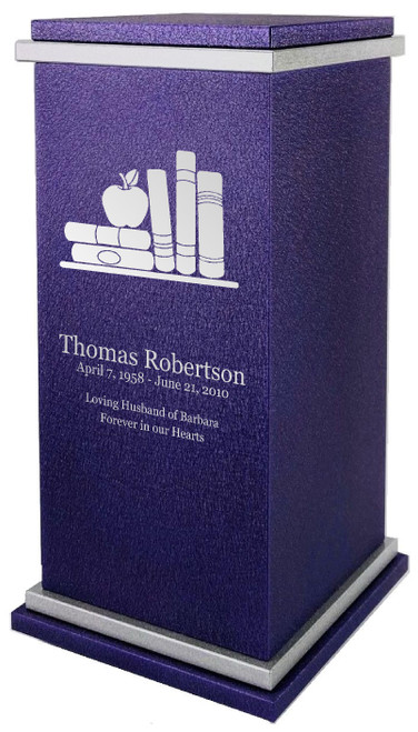 PERSONALIZED RG Custom Engraved Teacher Cremation Urn Vault by Amaranthine Urns, made in the USA