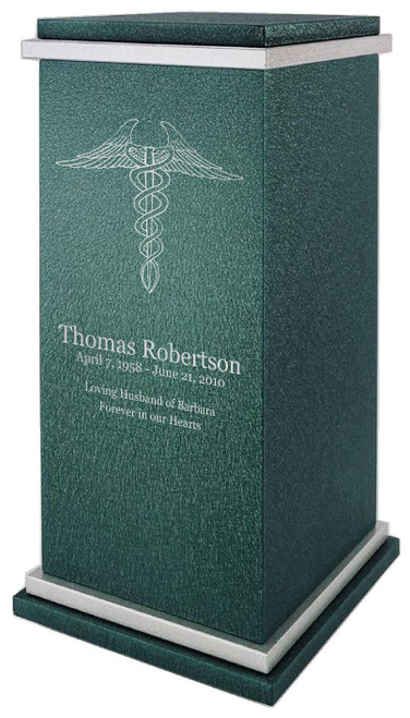 PERSONALIZED RG Custom Engraved Medical Cremation Urn Vault by Amaranthine Urns, made in the USA
