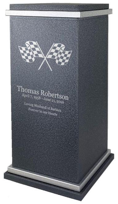 PERSONALIZED RG Custom Engraved Racing Cremation Urn Vault by Amaranthine Urns, made in the USA