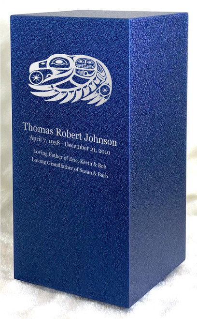 PERSONALIZED DL Custom Engraved Protection in Flight Cremation Urn Vault by Amaranthine Urns, made in the USA