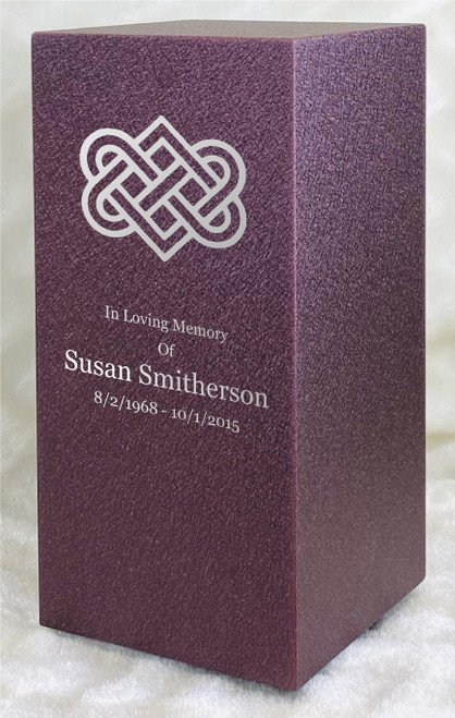 PERSONALIZED DL Custom Engraved Eternal Love Cremation Urn Vault by Amaranthine Urns, made in the USA