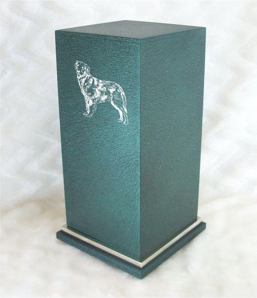 PERSONALIZED SE Custom Engraved Golden Retriever Cremation Urn Vault by Amaranthine Urns, made in the USA