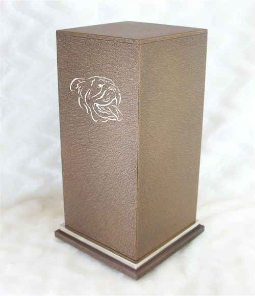 PERSONALIZED SE Custom Engraved Bull Dog Cremation Urn Vault by Amaranthine Urns, made in the USA