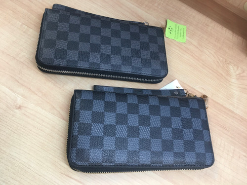 Black Checkered Wallet