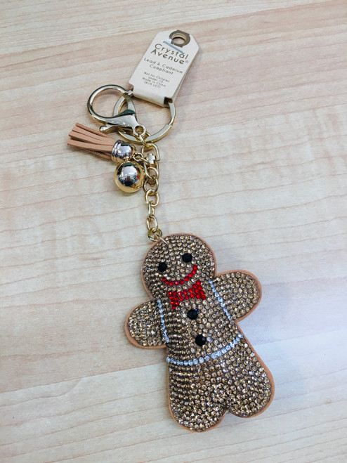Bling Gingerbread Man Keychain