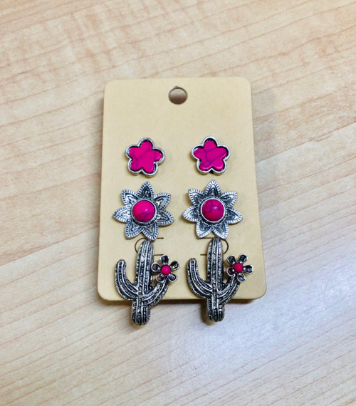 3pc Western Earring Set