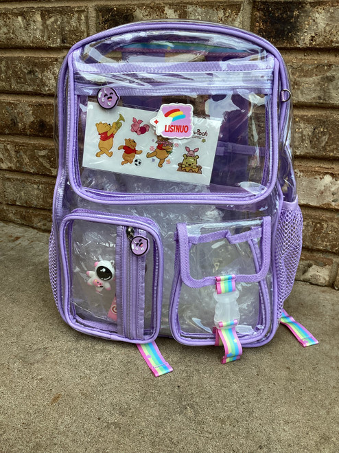 Clear Purple Backpack