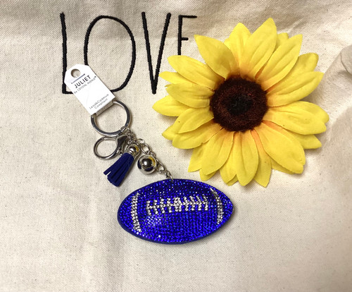 Bling Football Keychain