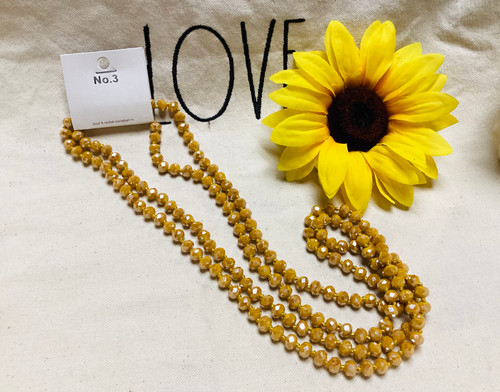 Long Crystal Bead Necklace