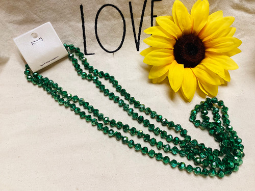 Long Crystal Bead Necklace GN