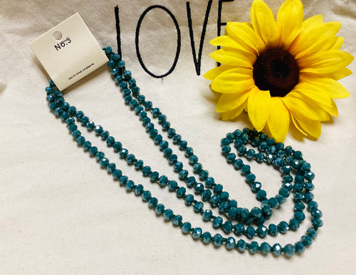 Long Crystal Bead Necklaces BL